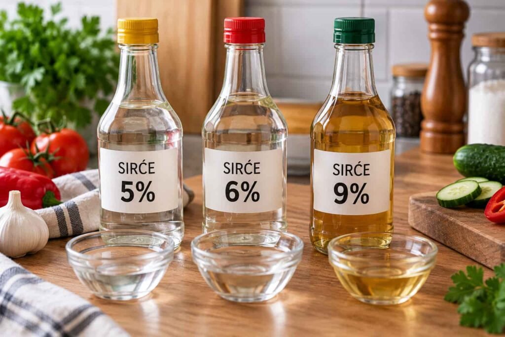 Šta znači 5%, 6% ili 9% sirće