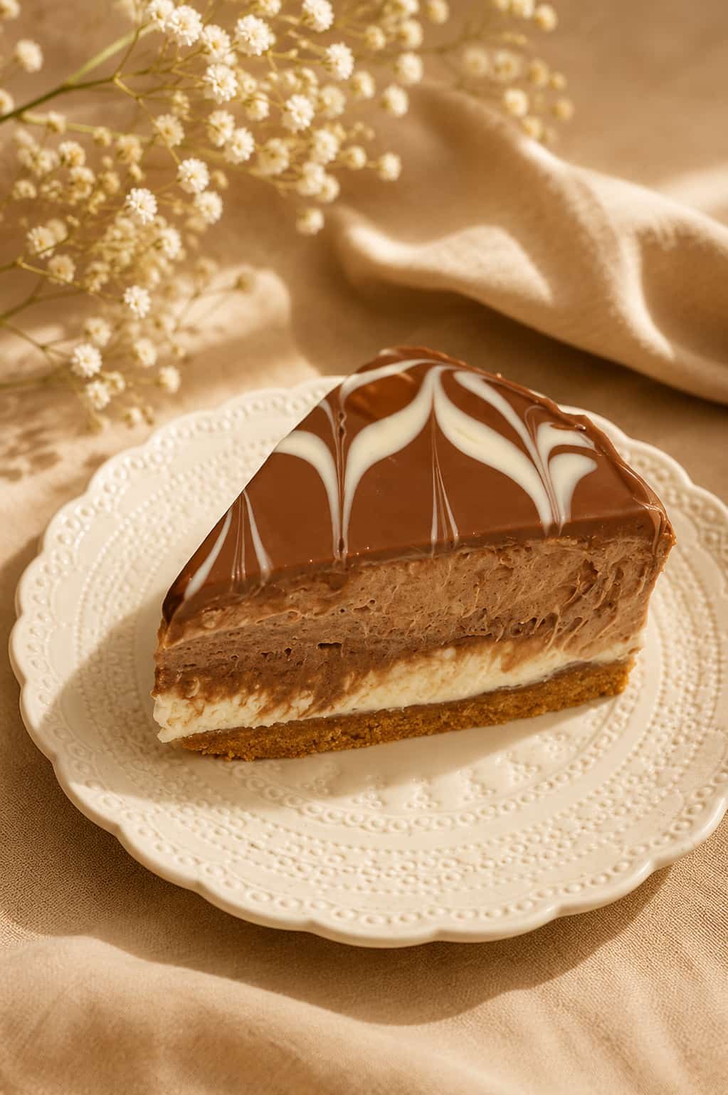 Dvostruki čokoladni cheesecake bez pečenja