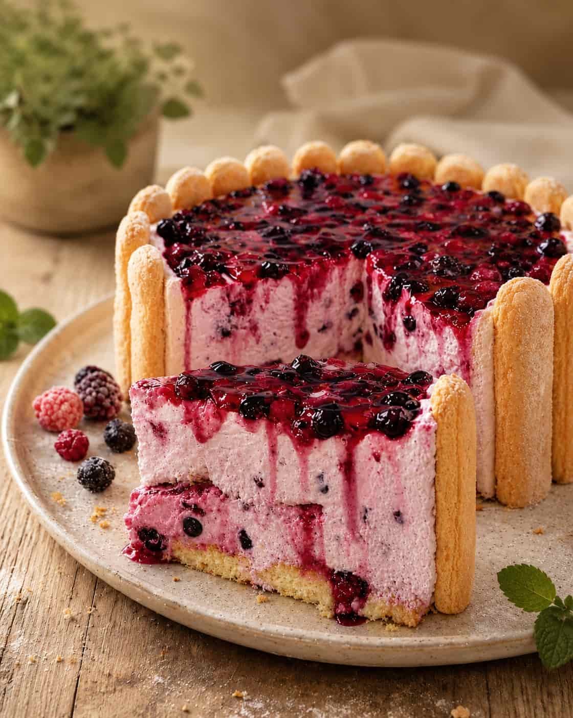 Šumska zavodnica – osvježavajuća torta sa šumskim voćem bez pečenja